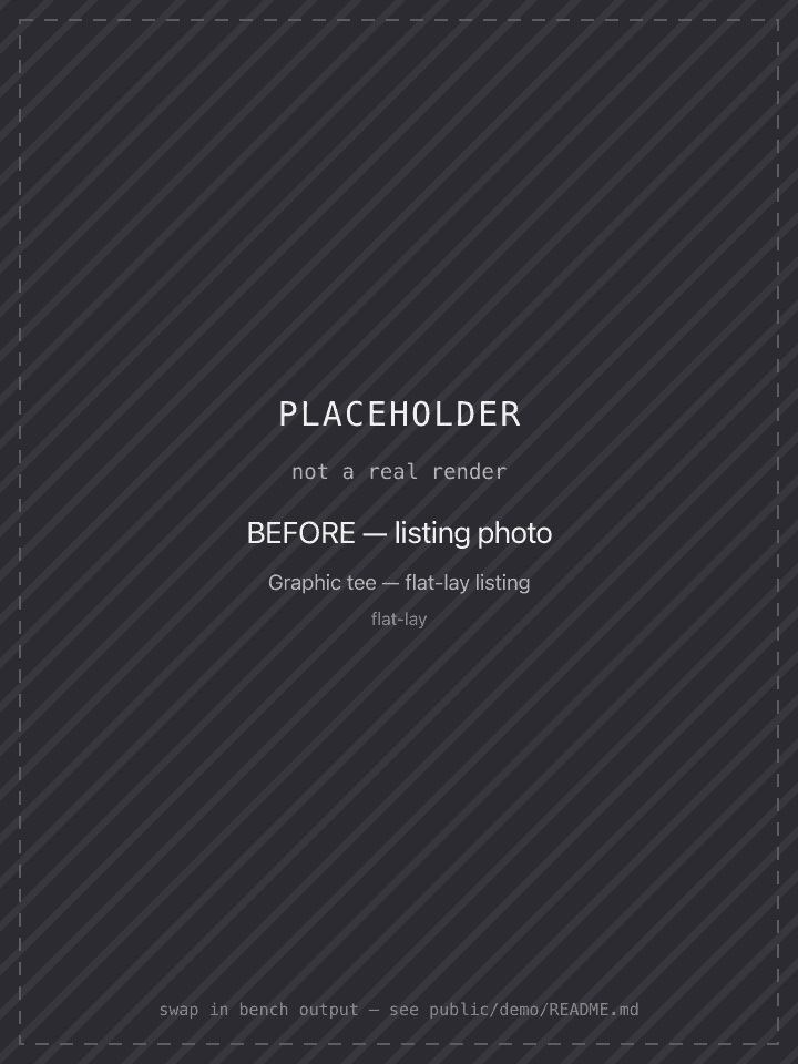Placeholder standing in for a flat-lay listing photo of a graphic tee